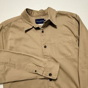 Freenote Cloth Mens Large Khaki Brown Utility Workwear Shirt Long Sleeve Buttons